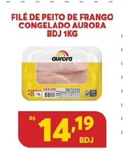 Atacadão Centro Sul File de Peito de Frango Congelado Aurora BDJ 1kg oferta