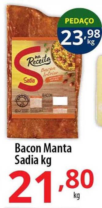 Akki Atacadista Bacon manta sadia kg oferta