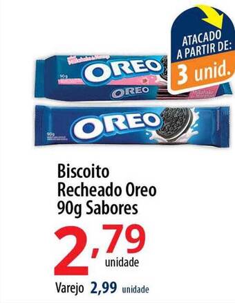 Akki Atacadista Biscoito recheado oreo sabores oferta