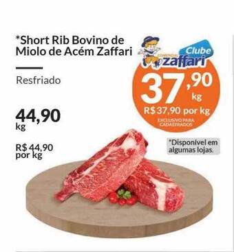 Zaffari Short rib bovino de miolo de acém zaffari oferta