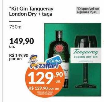 Kit gin tanqueray london dry + taça