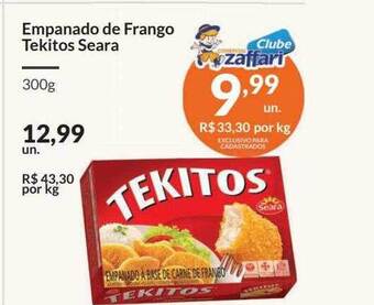 Zaffari Empanado de frango tekitos seara oferta