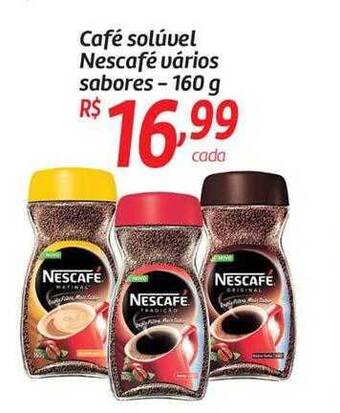 Comper Café solúvel nescafé varios sabores oferta