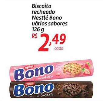 Biscoito recheado nestlé bono varios sabores