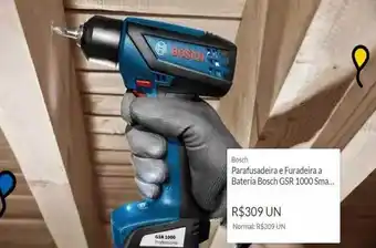Parafusadeira e furadeira a bateria bosch gsr 1000 sma