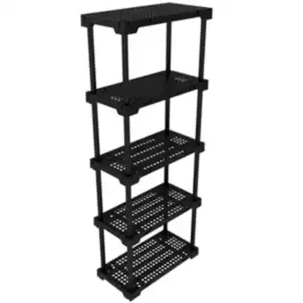 Leroy Merlin Estante de plástico 167x70x35 preto poly grift oferta