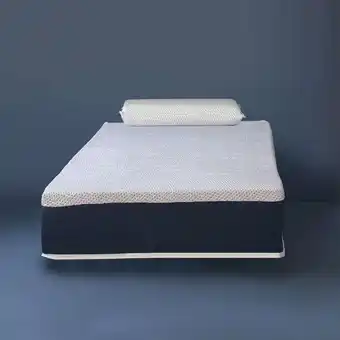 Pão de Açúcar Colchão solteiro mola ensacada guldi firme (25x88x188) e 1 travesseiro guldi nasa viscoelástico azul e branco oferta