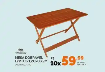 Mesa dobravel lyptus 1.20x0.72m
