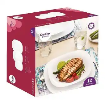 Jogo de jantar opaline plaza duralex 12 peças - branco