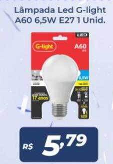 Lâmpada led g-light a60 6.5w e27