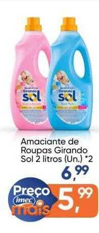 Imec Supermercados Amaciante de roupas girando sol oferta