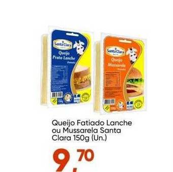 Imec Supermercados Queijo fatiado lanche ou mussarela santa clara oferta