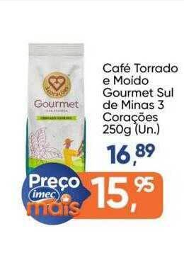 Imec Supermercados Café torrado e moido gourmet sul de minas 3 corações oferta