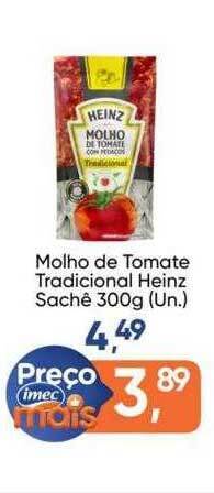 Imec Supermercados Molho de tomate tradicional heinz sachê oferta