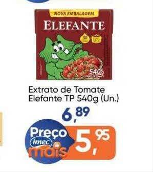 Imec Supermercados Extrato de tomate elefante oferta