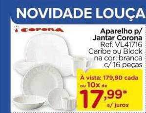 Carrefour Aparelho p jantar corona oferta