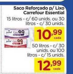 Carrefour Saco reforçado p lixo carrefour essential oferta