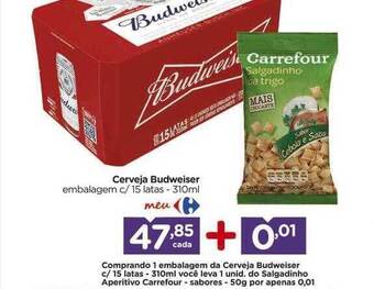 Carrefour Cerveja budweiser oferta