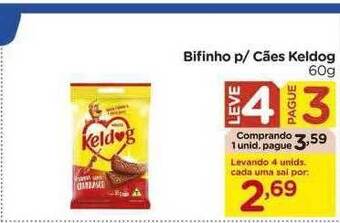 Carrefour Bifinho p cães keldog leve 4 pague 3 oferta
