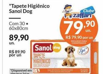 Zaffari Tapete higiênico sanol dog oferta