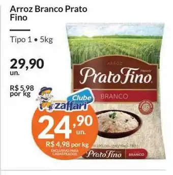 Zaffari Arroz branco prato fino oferta