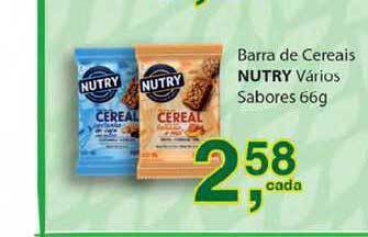 Barra De Cereais Nutry Vários Sabores 66g