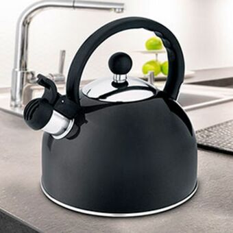 Chaleira inox 1,75l preto - hércules