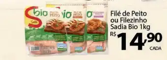 Verdemar Supermercado Filé De Peito Ou Filezinho Sadia Bio 1kg oferta