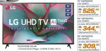 Lojas Colombo Televisor Led 4k Lg 55" oferta