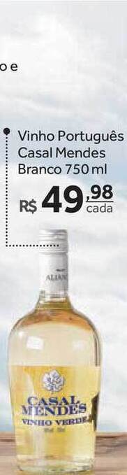 Verdemar Supermercado Vinho Português Casal Mendes Branco 750ml oferta
