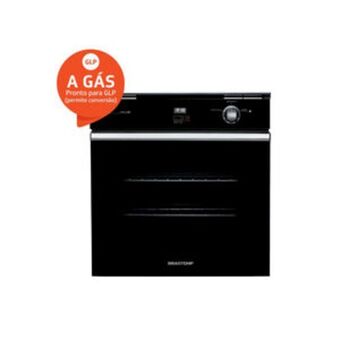 Leroy Merlin Forno de embutir a gás brastemp 78 litros preto com grill e timer touch - boa84ae 220v oferta