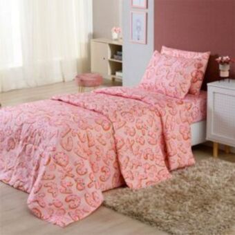 Vest Casa Kit cama posta solteiro 4 peças abc sweet vestcasa oferta