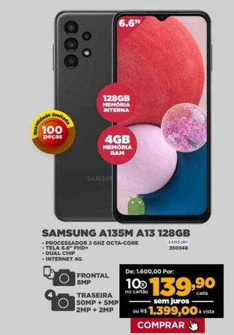 Móveis Simonetti Samsung a135m a13 128gb oferta