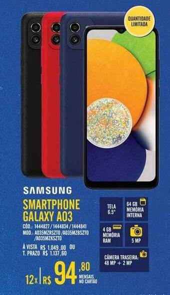 Zema Samsung smartphone galaxy a03 oferta