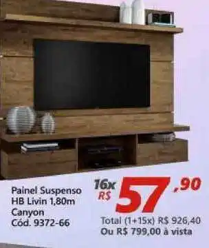 Painel Suspenso Hb Livin 1.80m Canyon