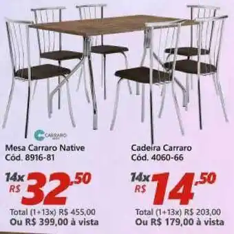 Lojas Becker Mesa Carraro Native oferta