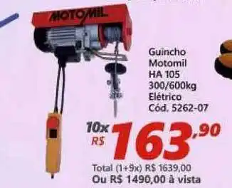 Lojas Becker Guincho Motomil Ha 105 300 600kg Eléctrico oferta
