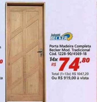 Lojas Becker Porta Madeira Completa Becker Mod. Tradicional oferta