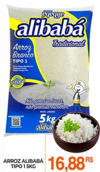 Mercadão Atacadista Arroz Alibaba tipo 5kg oferta