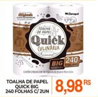 Toalha de Papel Quick Big 240 Folhas c/ 2un