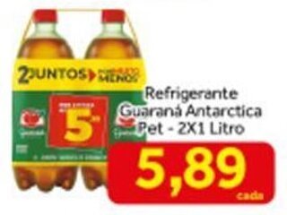 Shibata Supermercados Refrigerante Guarana Antarctica Pet 2x1L oferta