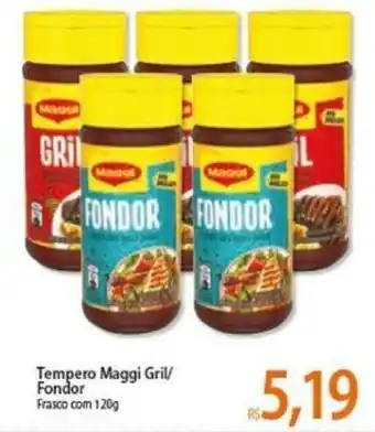 Atacadão tempero Maggi Gril/ Fondor 120g oferta