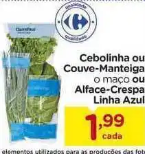 Cebolinha Ou Couve Manteiga Ou Alface Crespa Linha Azul
