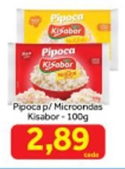 Shibata Supermercados Pipoca p/ Microondas Kisabor 100g oferta