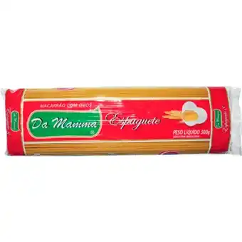Atacadão Macarrão espaguete com ovos nº8 pacote 500g - da mamma oferta