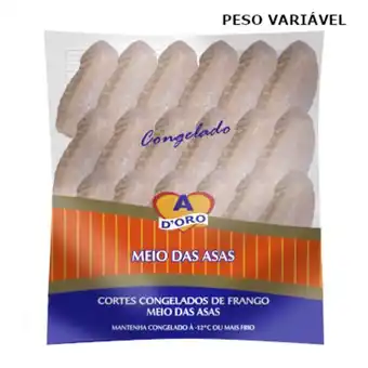 Atacadão Meio da asa de frango (tulipa) in natura congelada por kg - ad'oro oferta