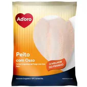Atacadão Peito de frango com osso congelado por kg - ad'oro oferta