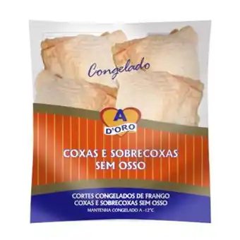 Atacadão Filé de coxa com sobrecoxa com pele e sem osso congelado por kg - ad'oro oferta
