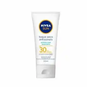 Protetor solar facial nivea sun toque seco antissinais fps 30 com 50ml