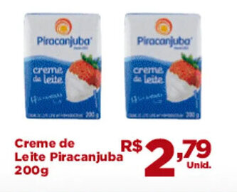 Tatico Creme de Leite Piracanjuba 200g oferta